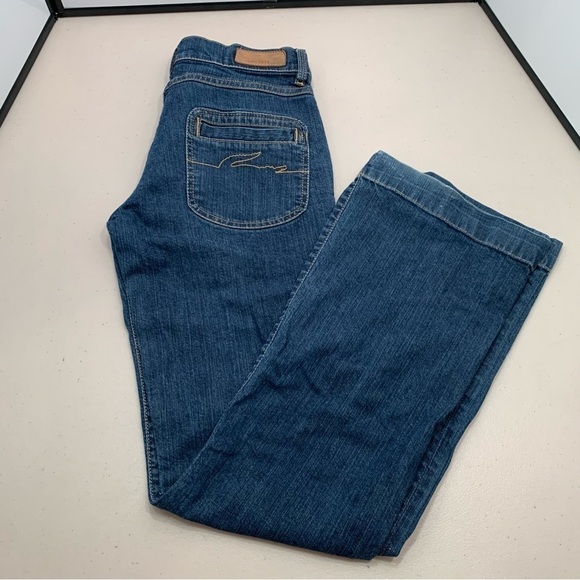 Lacoste Bootcut Denim Blue Jeans Style F4699 Women's Size 40 - Picture 1 of 10